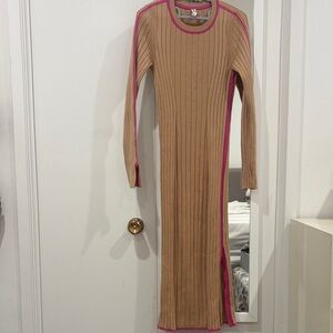 Tan and Pink Ribbed Knit Dress( from Anthropology)